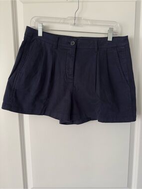 J.CREW Women's Navy Pleated Casual Shorts